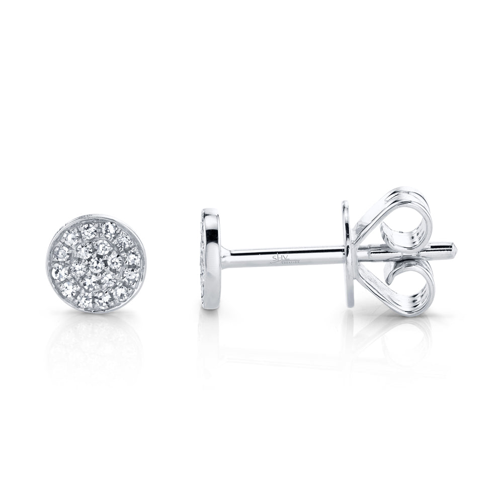 0.07CT DIAMOND PAVE STUD EARRING