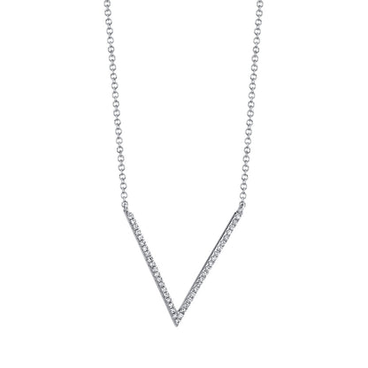 0.12CT 14K W/G DIAMOND NECKLACE
