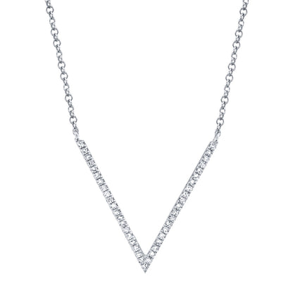 0.12CT 14K W/G DIAMOND NECKLACE