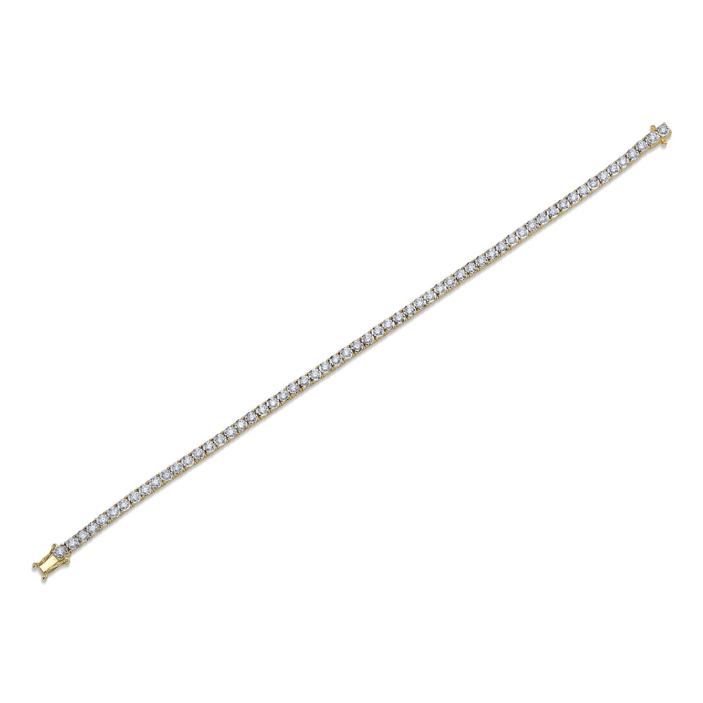 2.02CT 14K Y/G DIAMOND TENNIS BRACELET