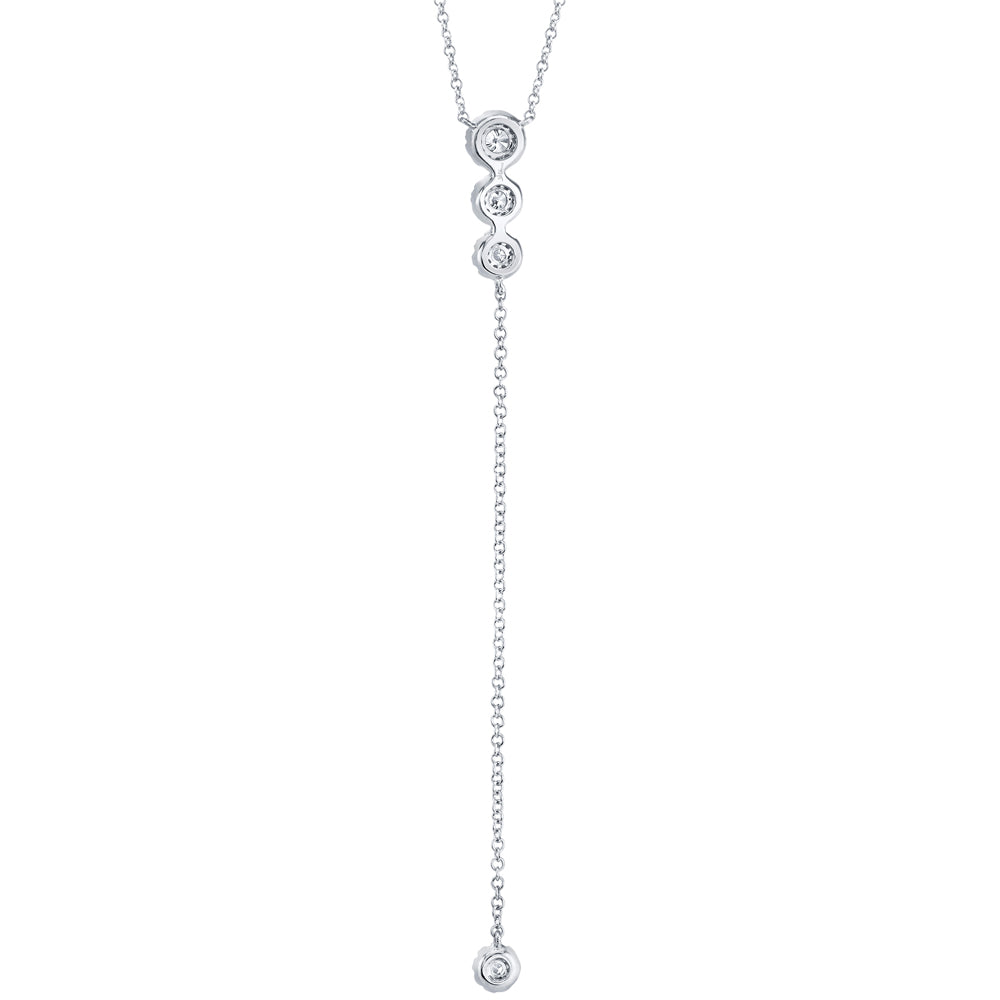 0.29CT 14K W/G DIAMOND LARIAT NECKLACE
