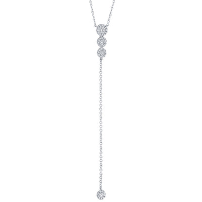 0.29CT 14K W/G DIAMOND LARIAT NECKLACE