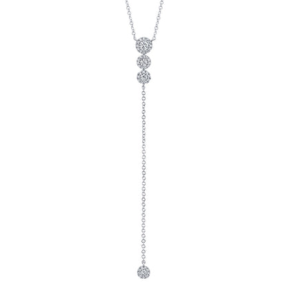 0.29CT 14K W/G DIAMOND LARIAT NECKLACE