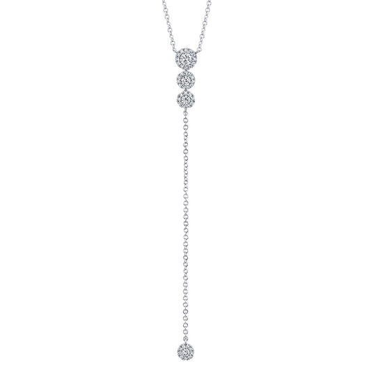 0.29CT 14K W/G DIAMOND LARIAT NECKLACE