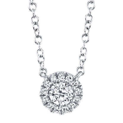 0.14CT 14K W/G DIAMOND NECKLACE