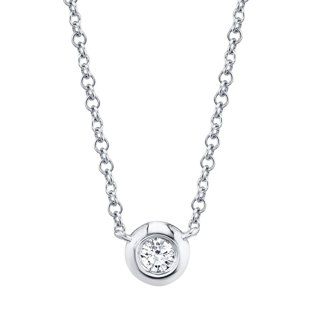 0.05CT DIAMOND BEZEL NECKLACE