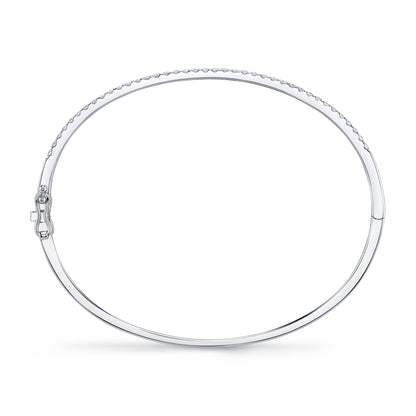 0.62CT 14K W/G DIAMOND BANGLE