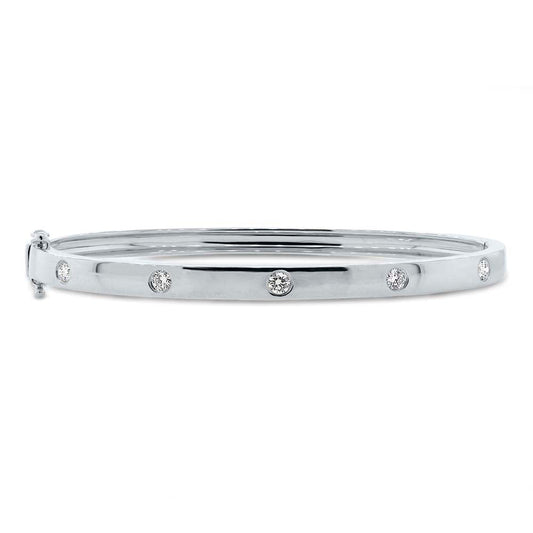 0.38CT 14K W/G DIAMOND BANGLE