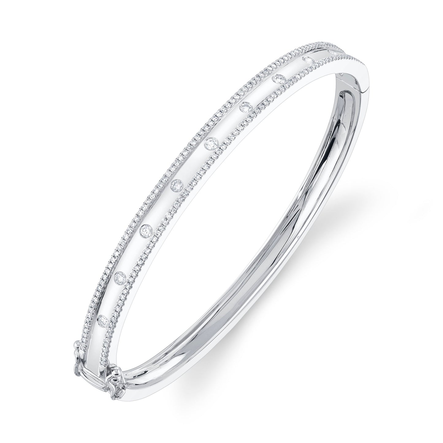 0.62CT 14K W/G DIAMOND BANGLE