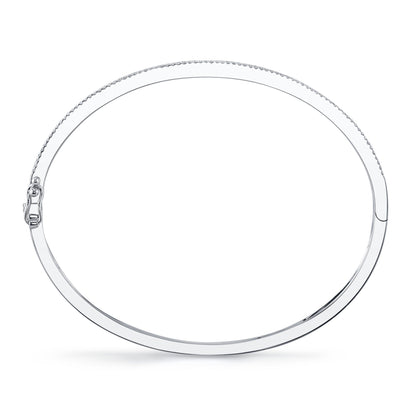 0.62CT 14K W/G DIAMOND BANGLE