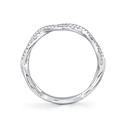 0.19CT 14K W/G DIAMOND INFINITY RING