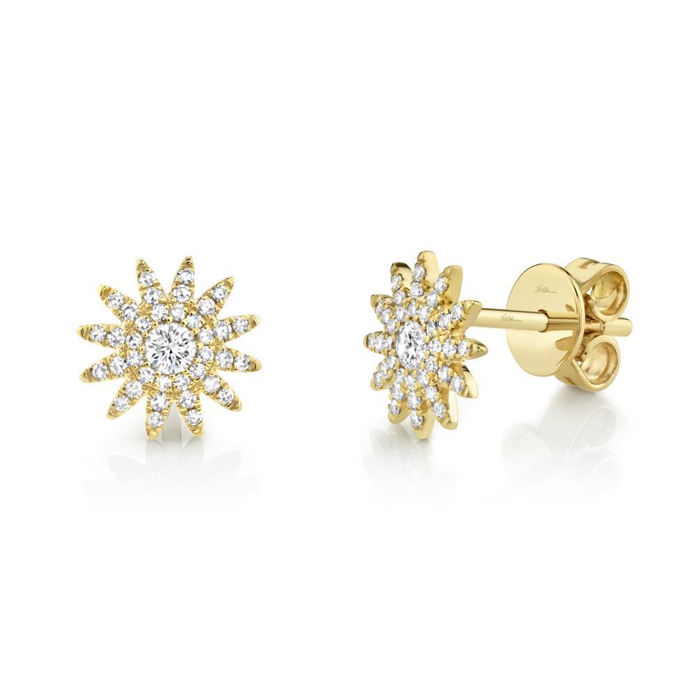 Aurora 0.24 Ct. Diamond Starburst Stud Earring