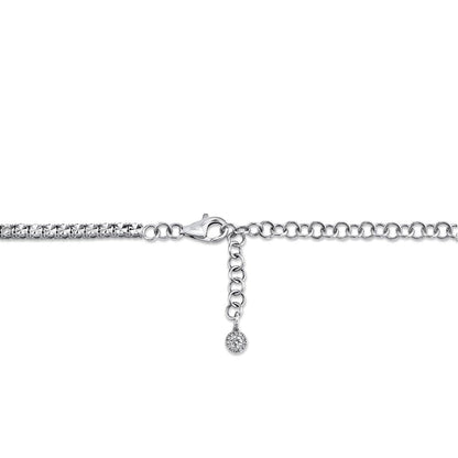 4.39CT DIAMOND TENNIS CHOKER NECKLACE