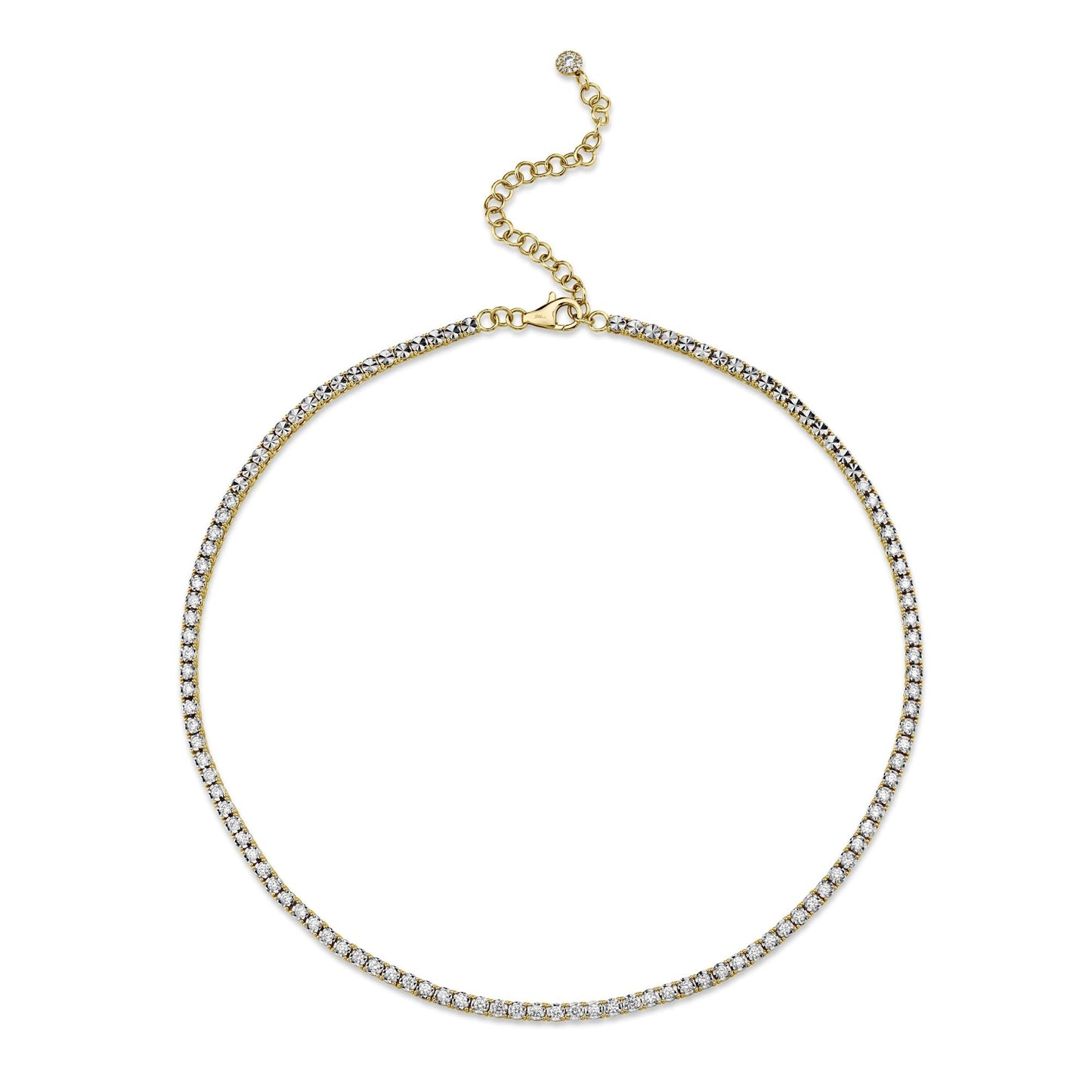 2.49CT 14K Y/G DIAMOND TENNIS NECKLACE