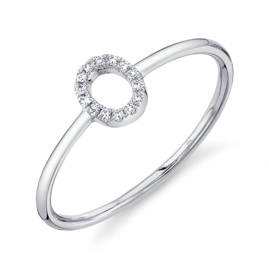 0.04CT DIAMOND RING - INITIAL O