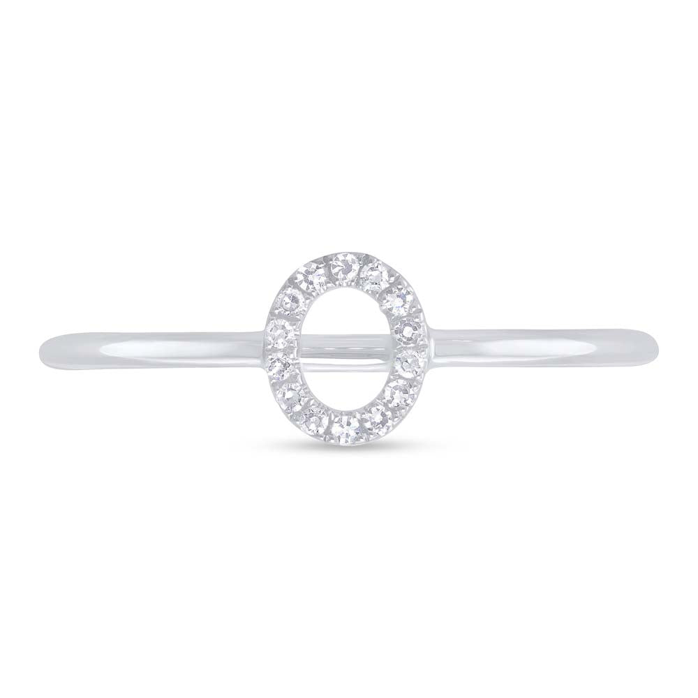 0.04CT DIAMOND RING - INITIAL O