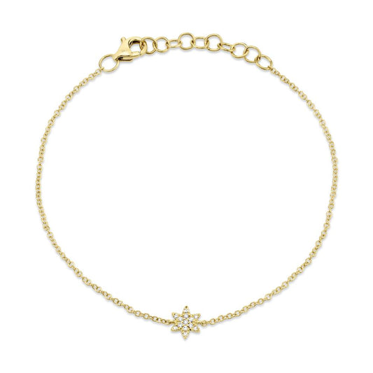 0.03CT DIAMOND STAR OF DAVID BRACELET