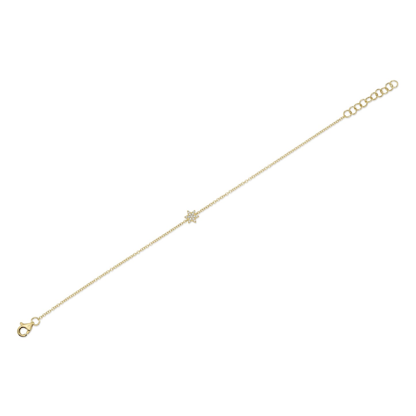 0.03CT 14K Y/G DIAMOND STAR OF DAVID BRACELET