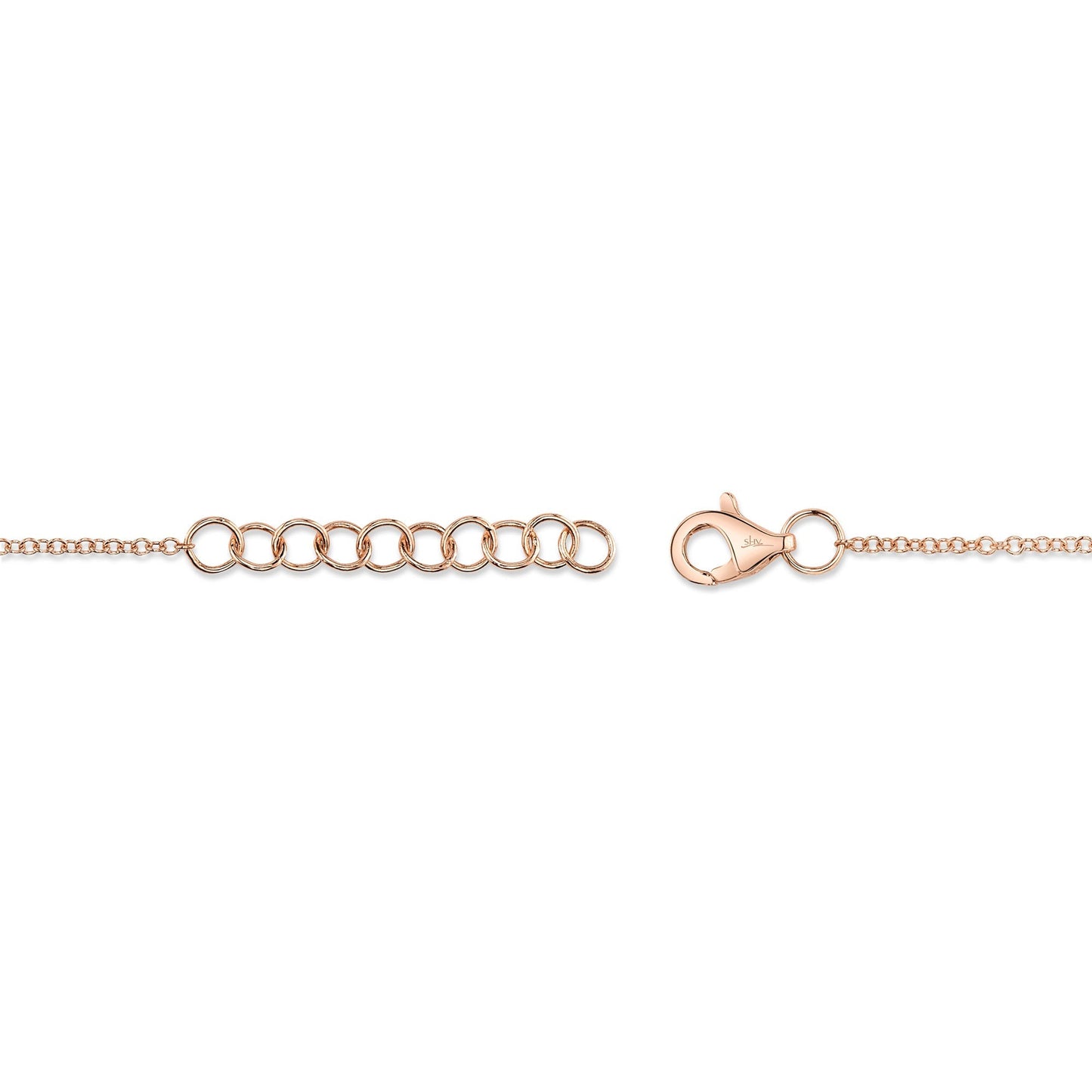 0.05CT 14K R/G DIAMOND PAVE HEART BRACELET