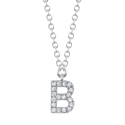 0.06CT DIAMOND NECKLACE - INITIAL B