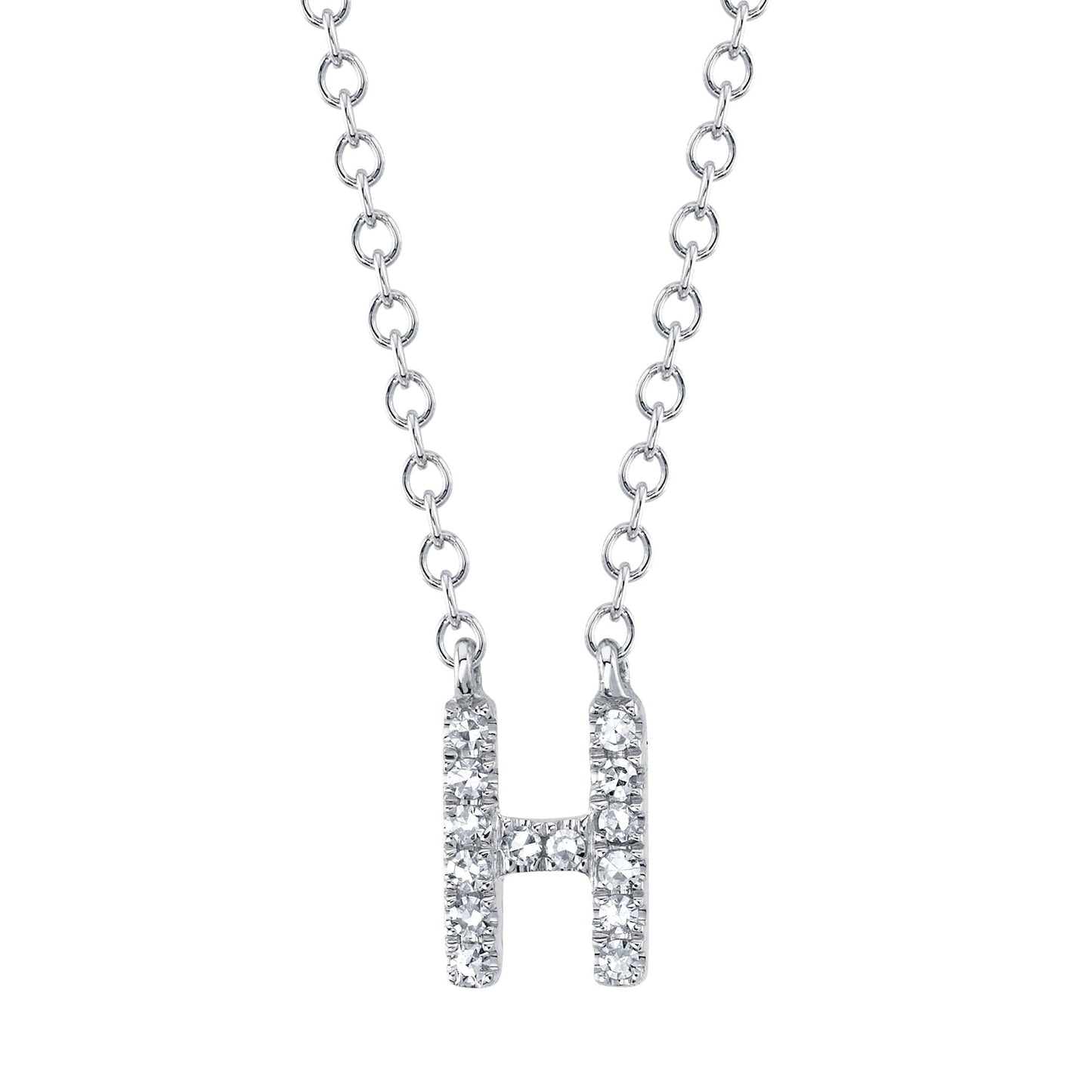 0.05CT DIAMOND NECKLACE - INITIAL H