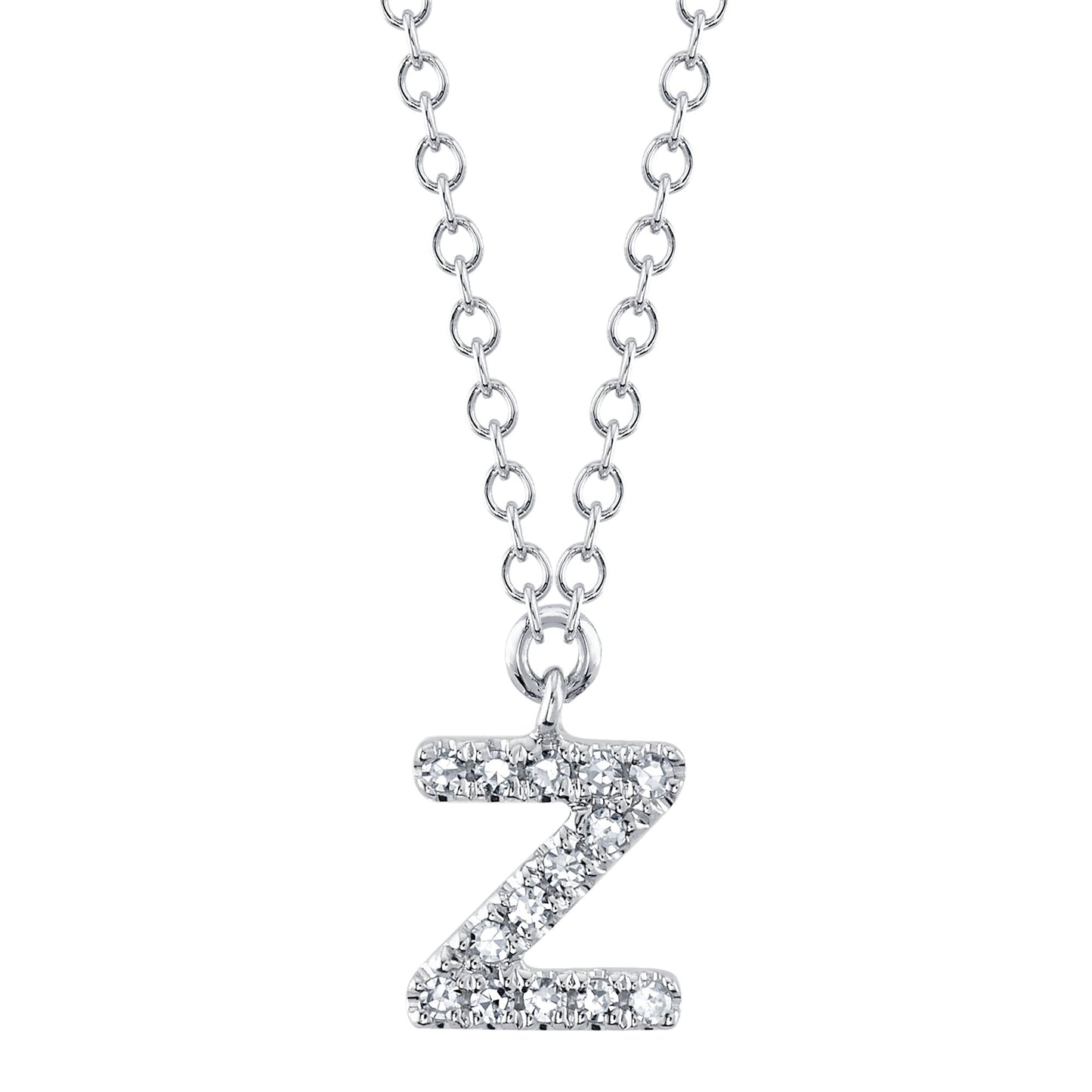 0.04CT 14K W/G DIAMOND NECKLACE - INITIAL Z