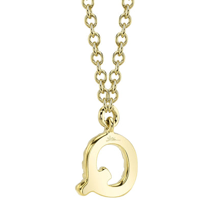 0.05CT 14K Y/G DIAMOND NECKLACE - INITIAL Q