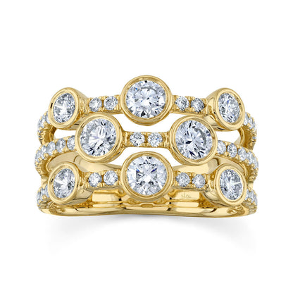 1.58CT 14K Y/G DIAMOND BEZEL RING