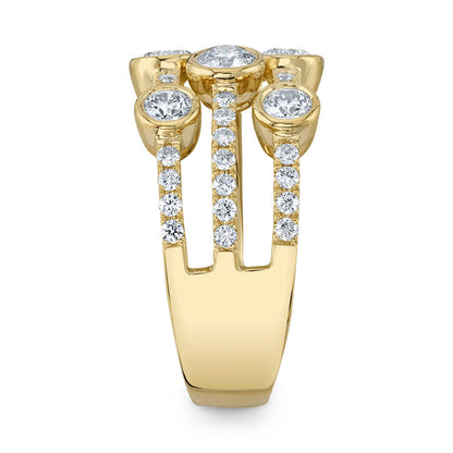 1.58CT 14K Y/G DIAMOND BEZEL RING