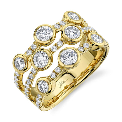 1.58CT 14K Y/G DIAMOND BEZEL RING