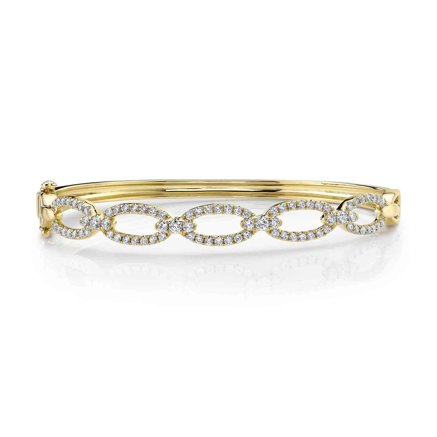 1.19CT 14K Y/G DIAMOND LINK BANGLE