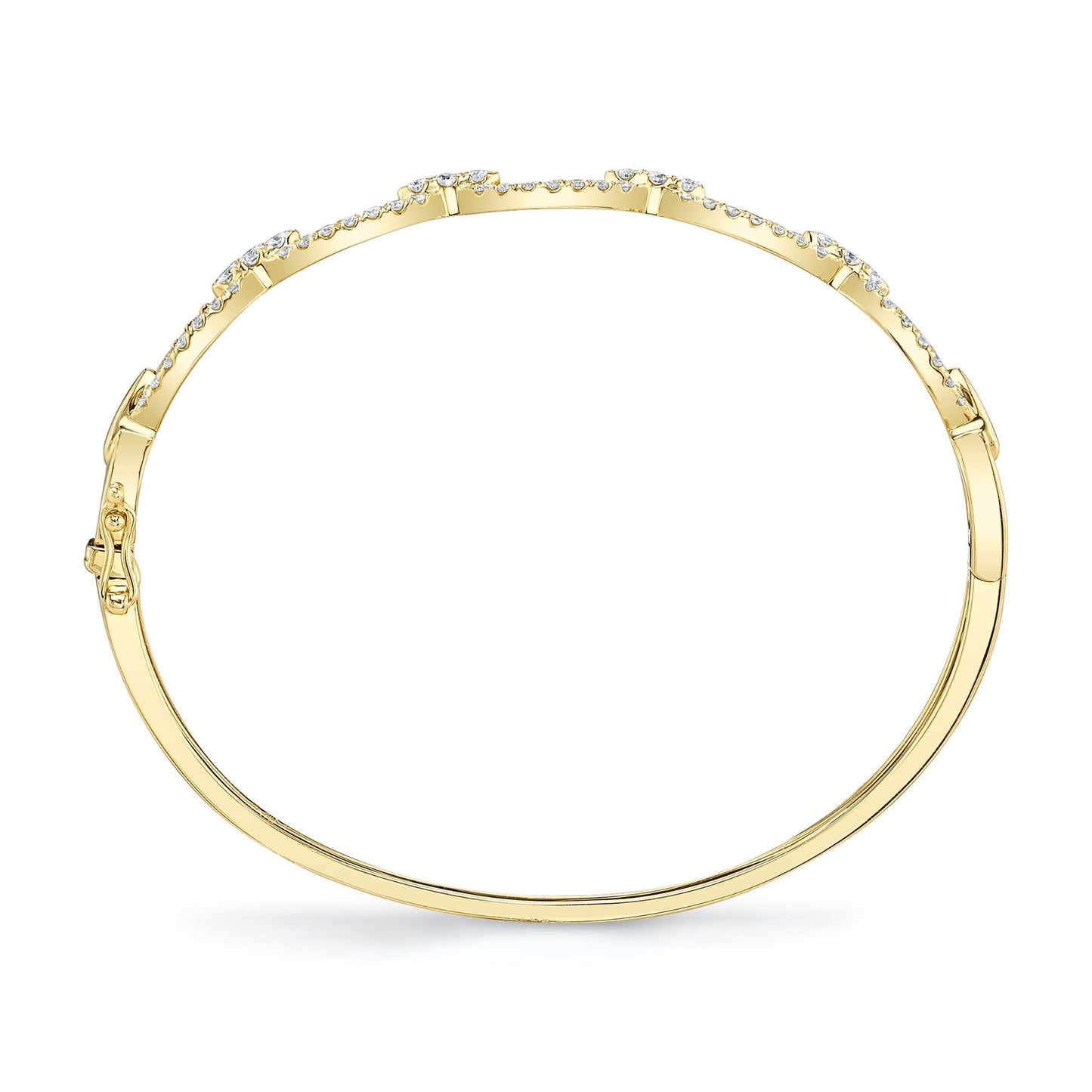 1.19CT 14K Y/G DIAMOND LINK BANGLE