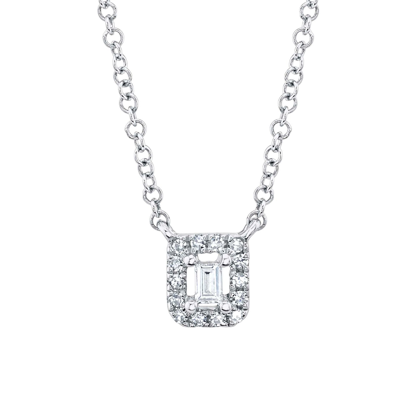 0.05CT DIAMOND BAGUETTE NECKLACE