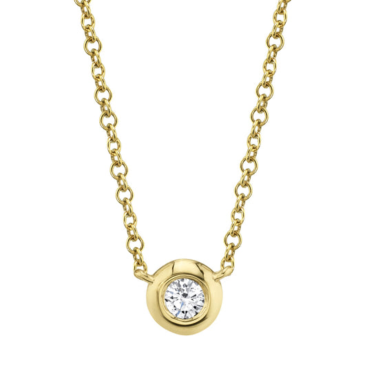 0.10CT DIAMOND BEZEL NECKLACE