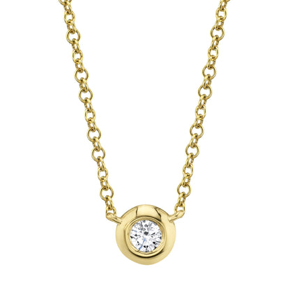 0.10CT DIAMOND BEZEL NECKLACE