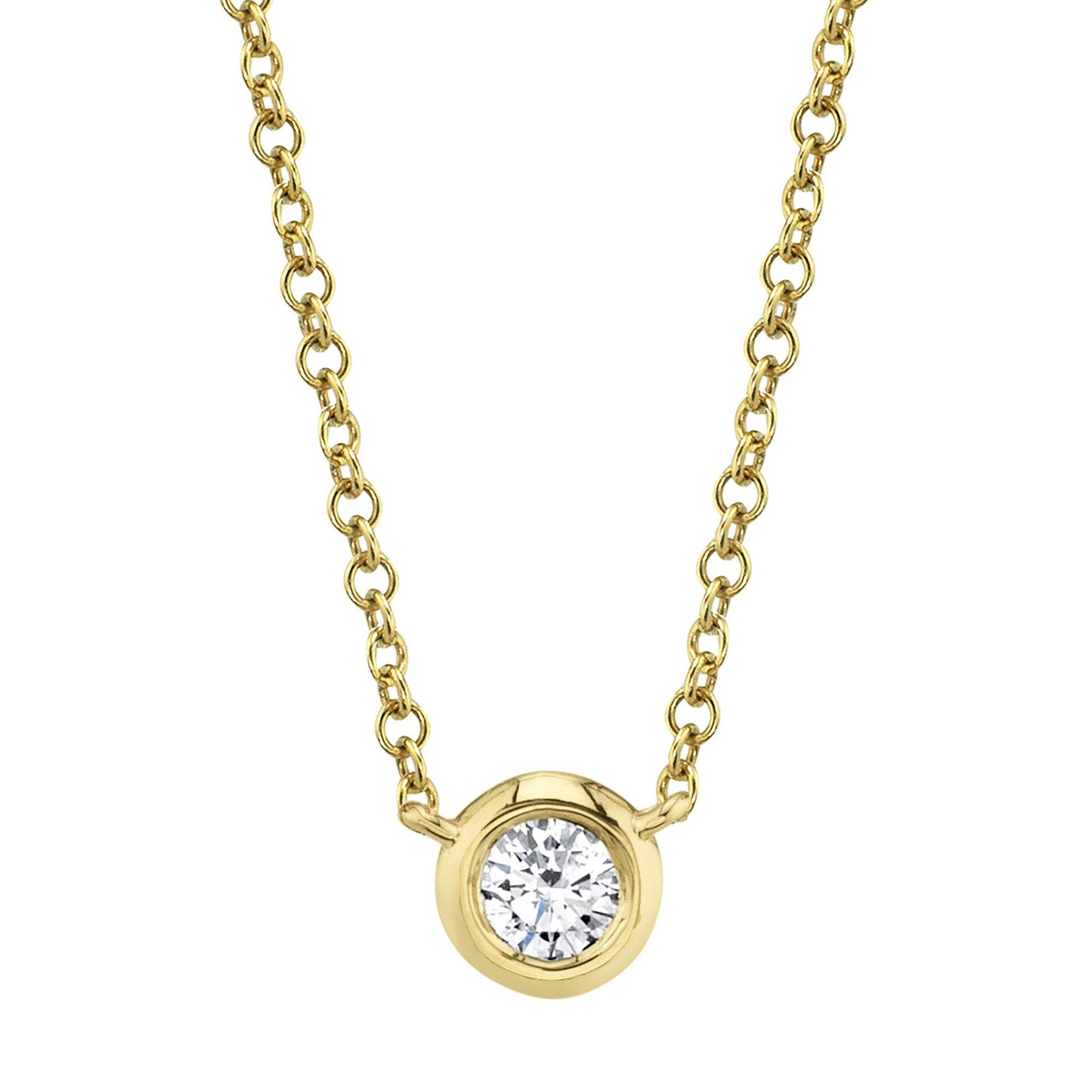 0.20CT DIAMOND BEZEL NECKLACE