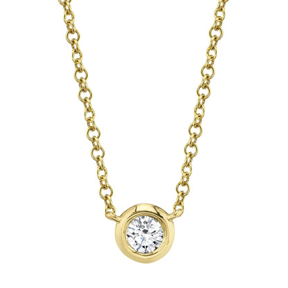 0.20CT DIAMOND BEZEL NECKLACE