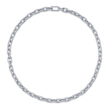 17.25CT DIAMOND PAVE LINK NECKLACE