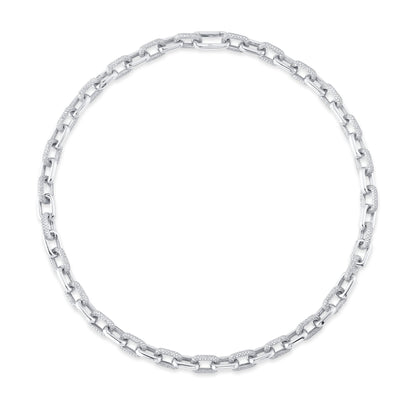 8.72CT DIAMOND PAVE LINK NECKLACE