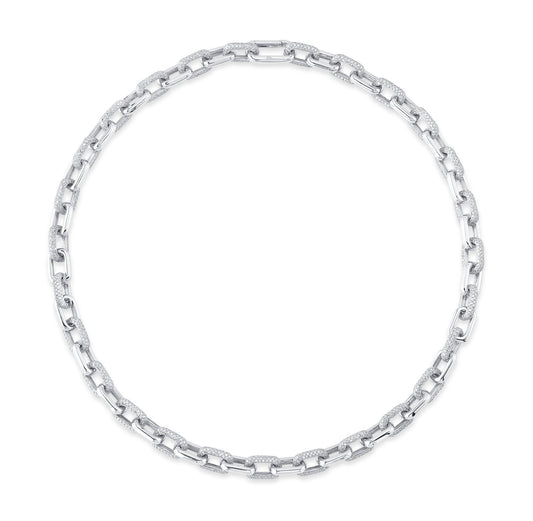 8.72CT DIAMOND PAVE LINK NECKLACE