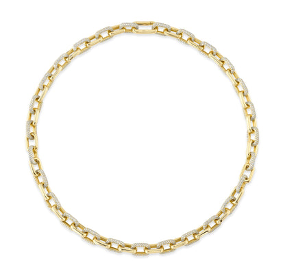 8.72CT DIAMOND PAVE LINK NECKLACE