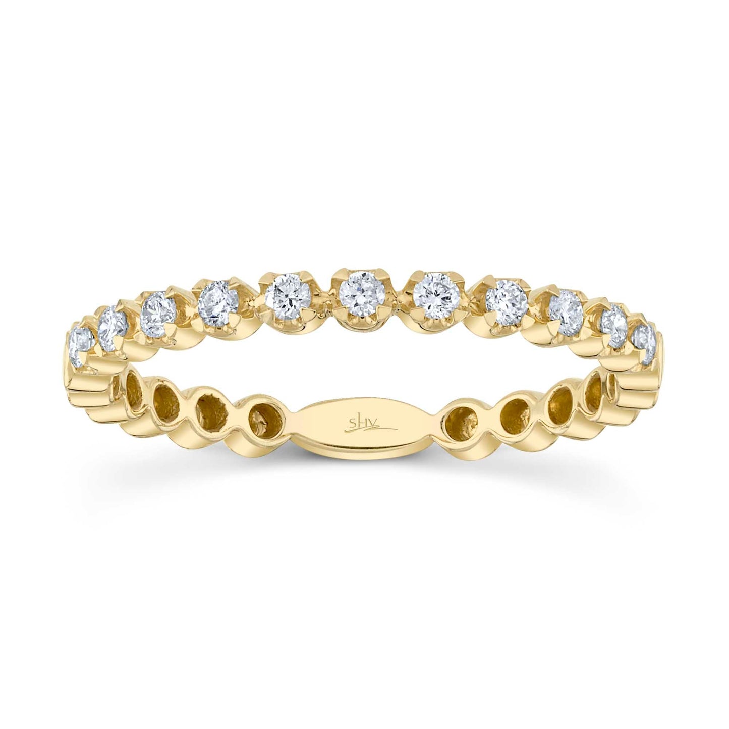 0.18CT 14K Y/G DIAMOND LADY'S BAND