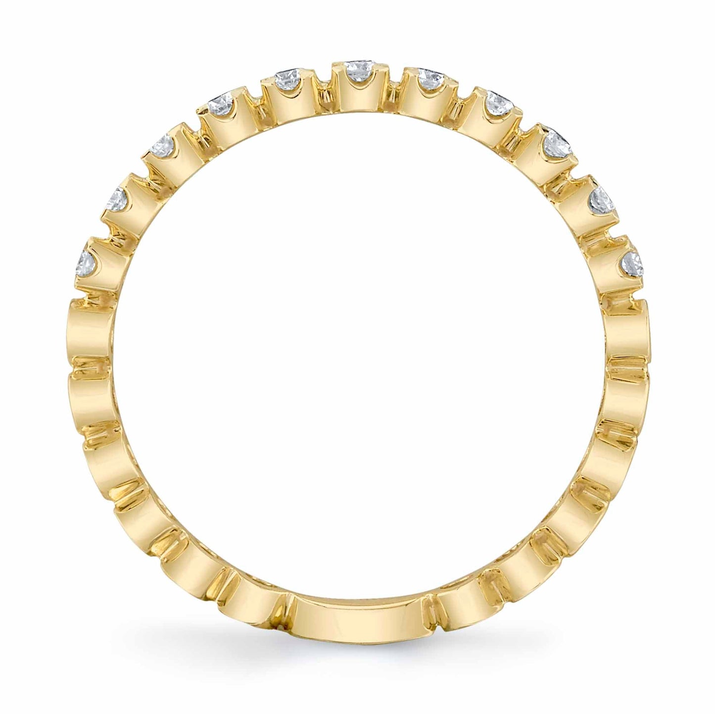 0.18CT 14K Y/G DIAMOND LADY'S BAND