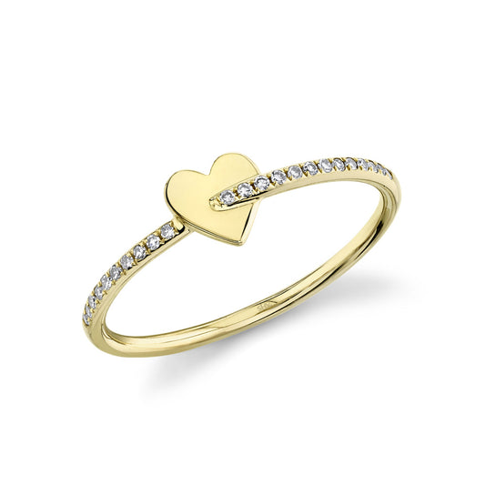 0.07CT DIAMOND HEART RING