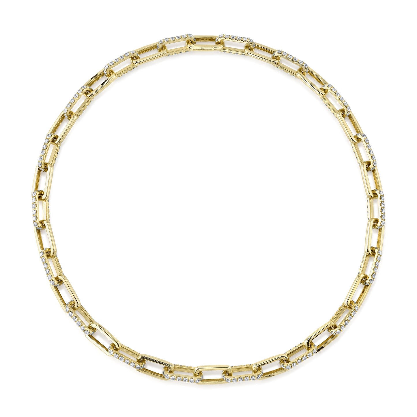 5.68CT DIAMOND PAPER CLIP LINK NECKLACE
