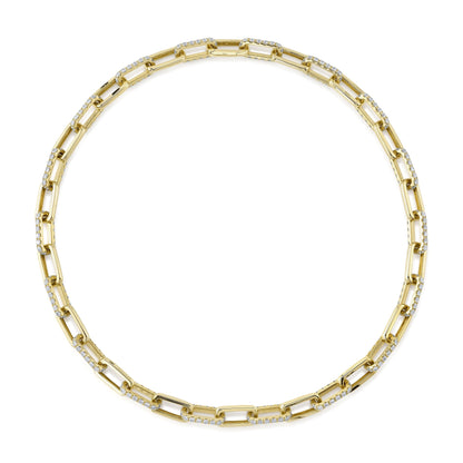 5.68CT DIAMOND PAPER CLIP LINK NECKLACE