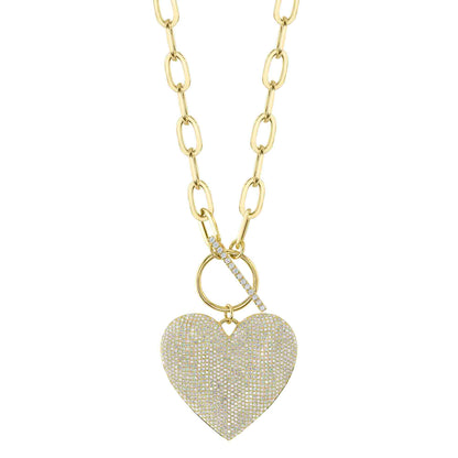 0.13CT 14K Y/G DIAMOND PAPER CLIP LINK  NECKLACE