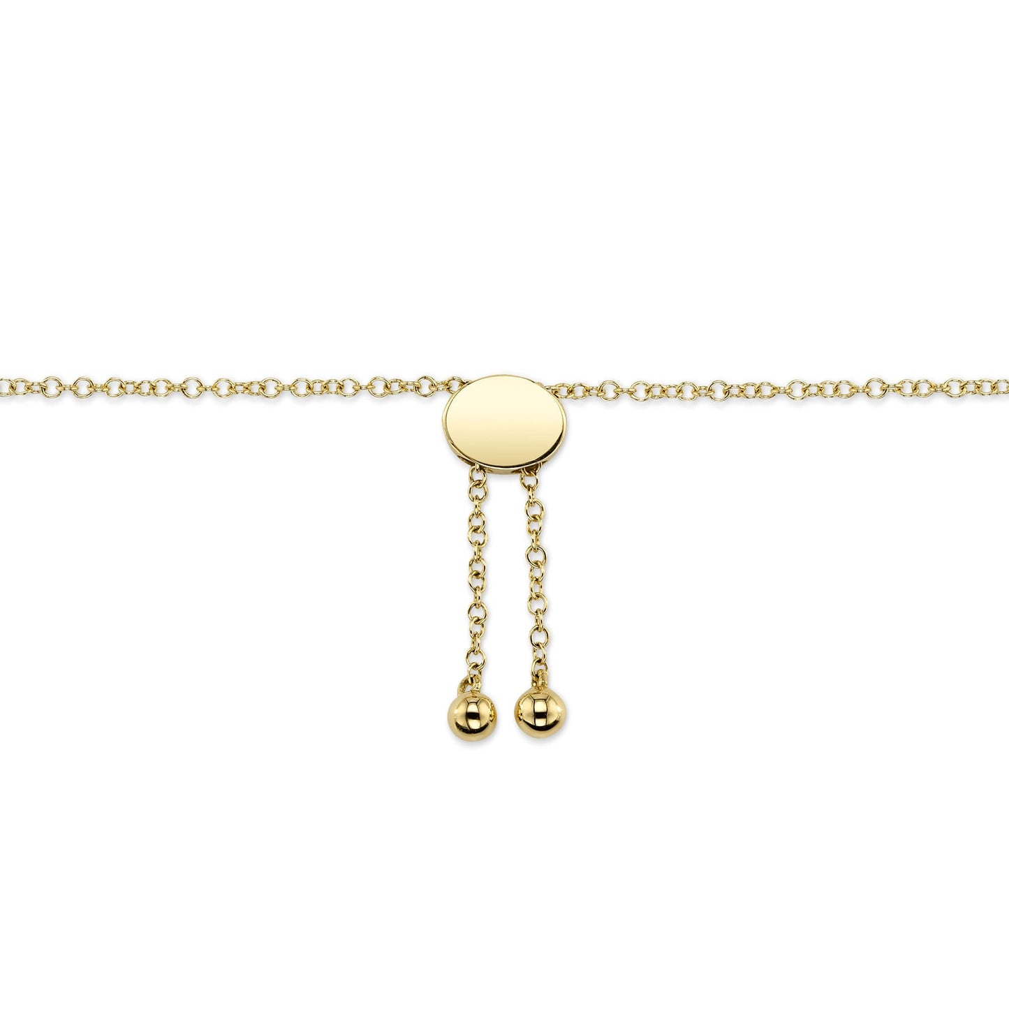 0.36CT 14K Y/G DIAMOND LINK BOLO BRACELET