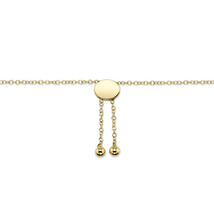 0.36CT 14K Y/G DIAMOND LINK BOLO BRACELET
