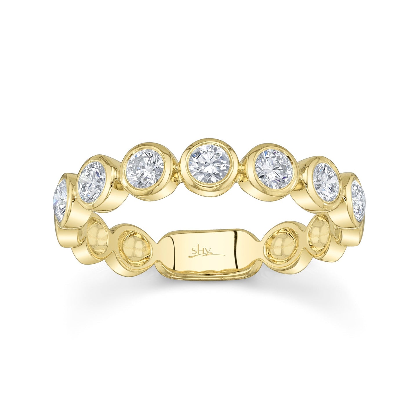 0.60CT 14K Y/G DIAMOND BEZEL BAND